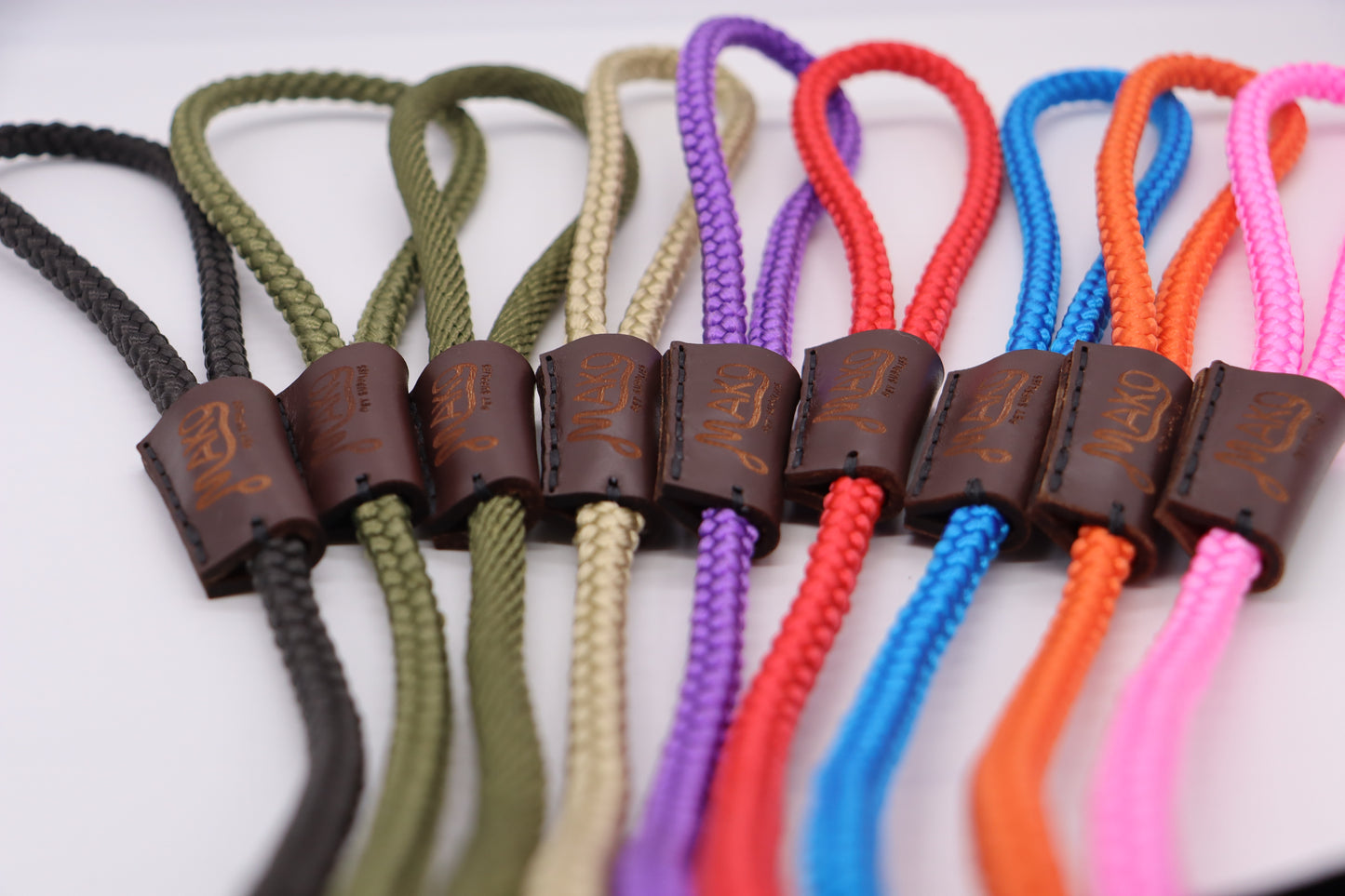 Multiple different colours for a Mako Pet Supplies Dog Slip Lead Hand Sewn in the UK