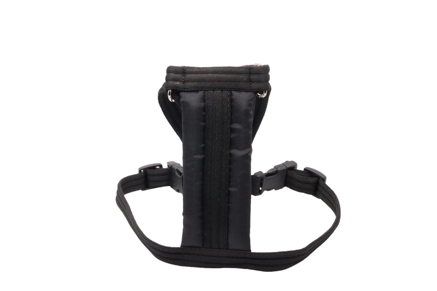 Black size C small car safety harness in a soft cushioned webbing