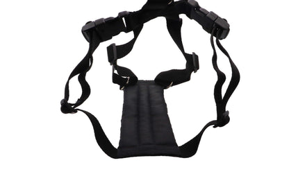 A black size D car safety harness from the inside.