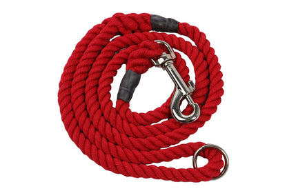 A tightly spiralled red dog lead. This is our larger version of the lead being slightly thicker and longer for larger dogs.