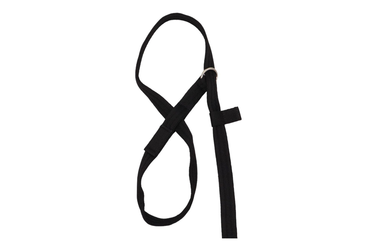 They '8' section of a figure of 8 dog lead and material tab stopper in black. 