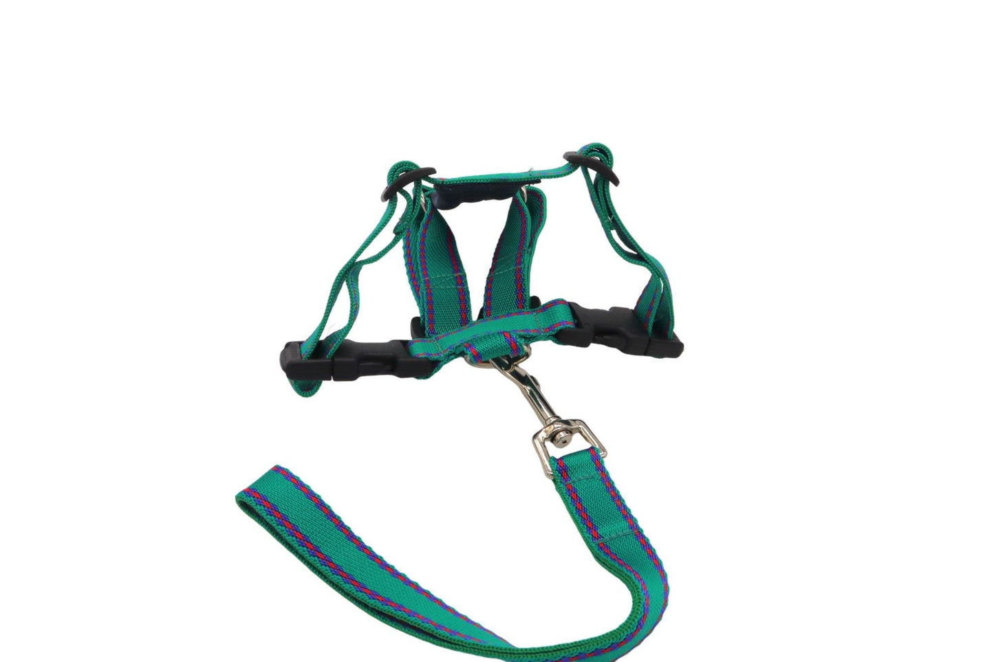 Green patterned dog harness small