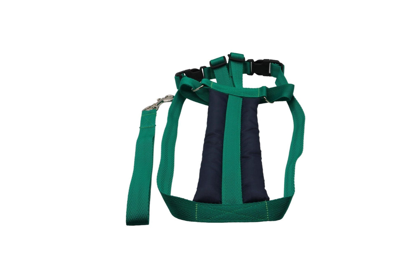 A large green car safety harness size F