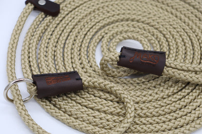 Hand-sewn Sand Custom Slip Lead in Thin 8mm Nylon Rope - Longline Slip Lead