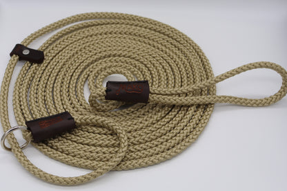 Hand-sewn Sand Custom Slip Lead in Thin 8mm Nylon Rope - Longline Slip Lead