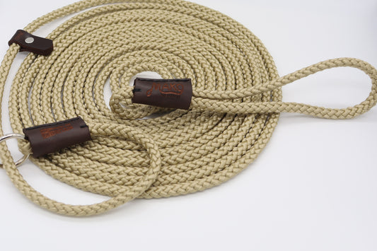 Hand-sewn Sand Custom Slip Lead in Thin 8mm Nylon Rope - Longline Slip Lead