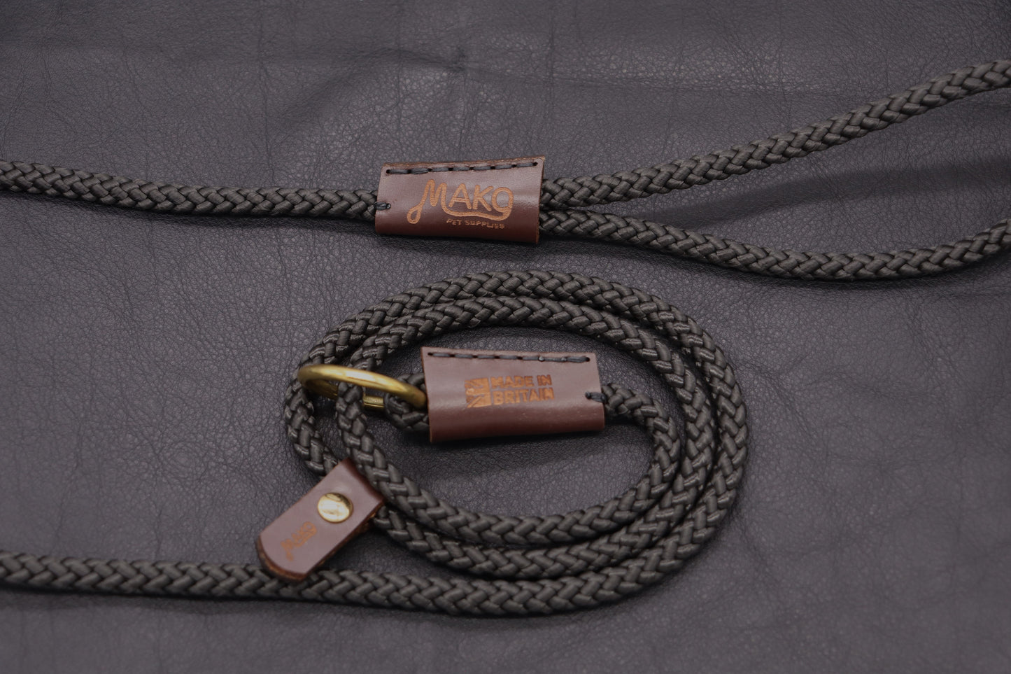 Fully Customisable Hand-sewn  Slip Lead in Thin 8mm Nylon Rope