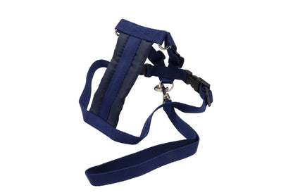 Small navy dog harness for them in the car