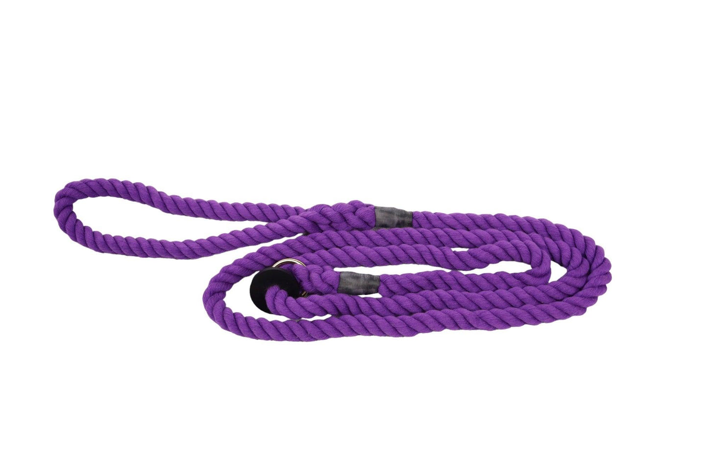 A tightly bunched purple cotton slip lead to show the flexibility and softness of the cotton.