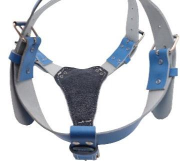 Colourful Leather Dog Harness - Blue, Orange, Lilac, Red, Black, Brown, White