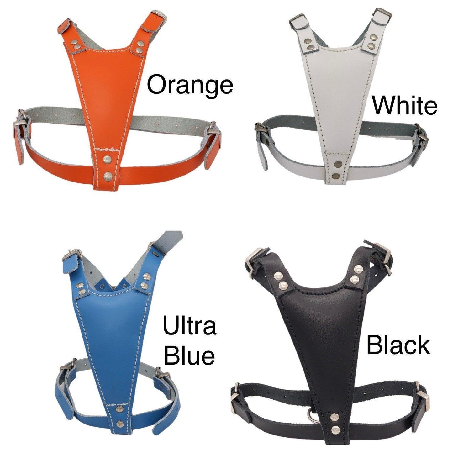 Stylish Leather Dog Harness 